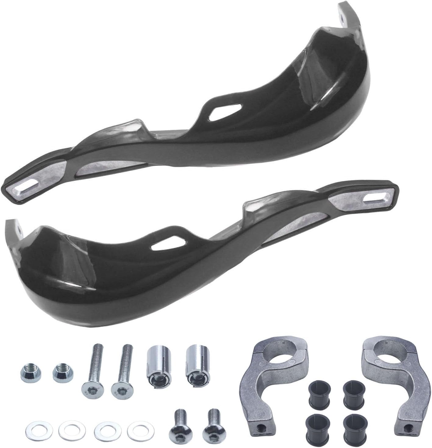 Universal Motorcycle Handlebar Protection Hand Guards Handguards Handle Protector Protective Gear 7/8" 22mm and 1 1/8" 28mm with Mounting Kits for Dirt Pit Bike Motocross ATV (Black)