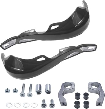 Universal Motorcycle Handlebar Protection Hand Guards Handguards Handle Protector Protective Gear 7/8" 22mm and 1 1/8" 28mm with Mounting Kits for Dirt Pit Bike Motocross ATV Black