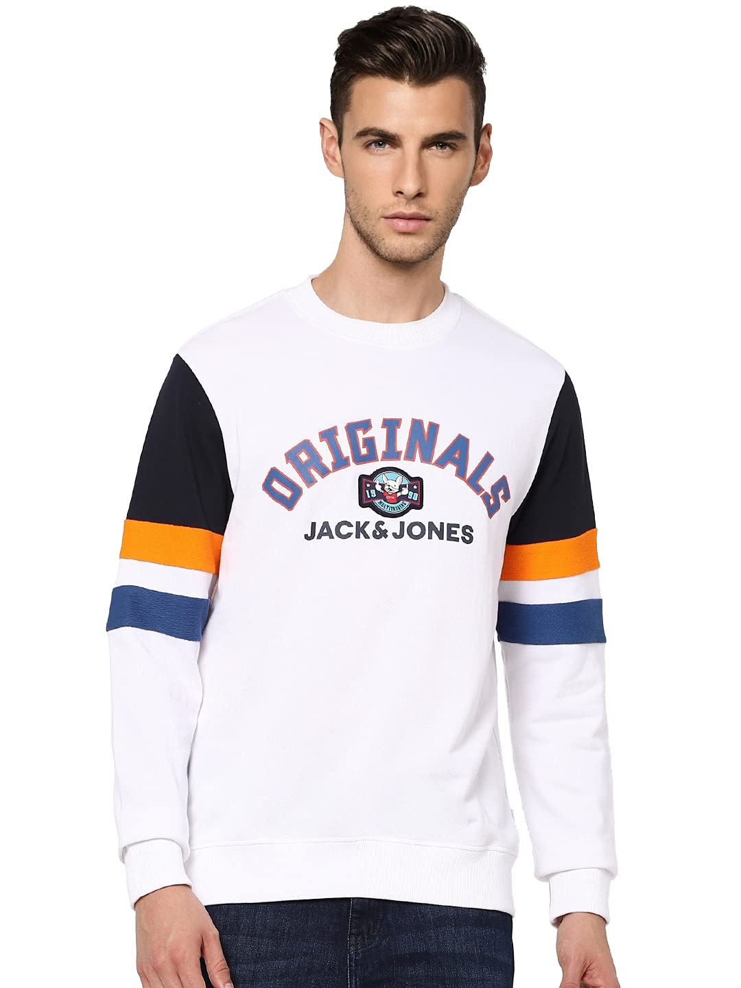 Jack & Jones Regular Fit Sweatshirt (12208717_White_M)