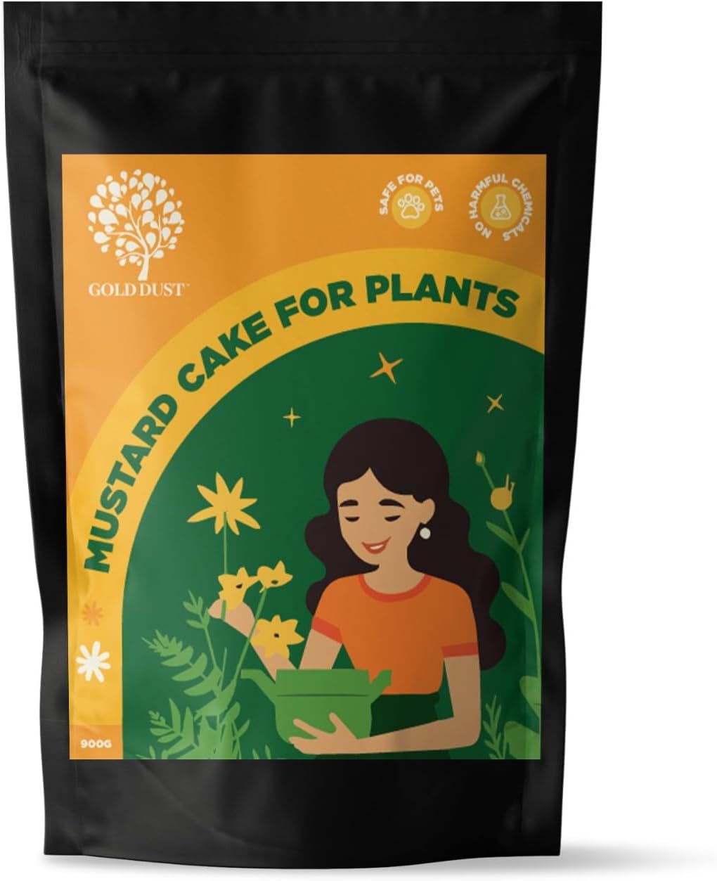 Gold Dust Mustard Cake Fertilizer For Plants, Plant Growth Booster, Sarso Khali Fertilizer For Plant, Mustard Cake Powder For Plants- 0.9kg