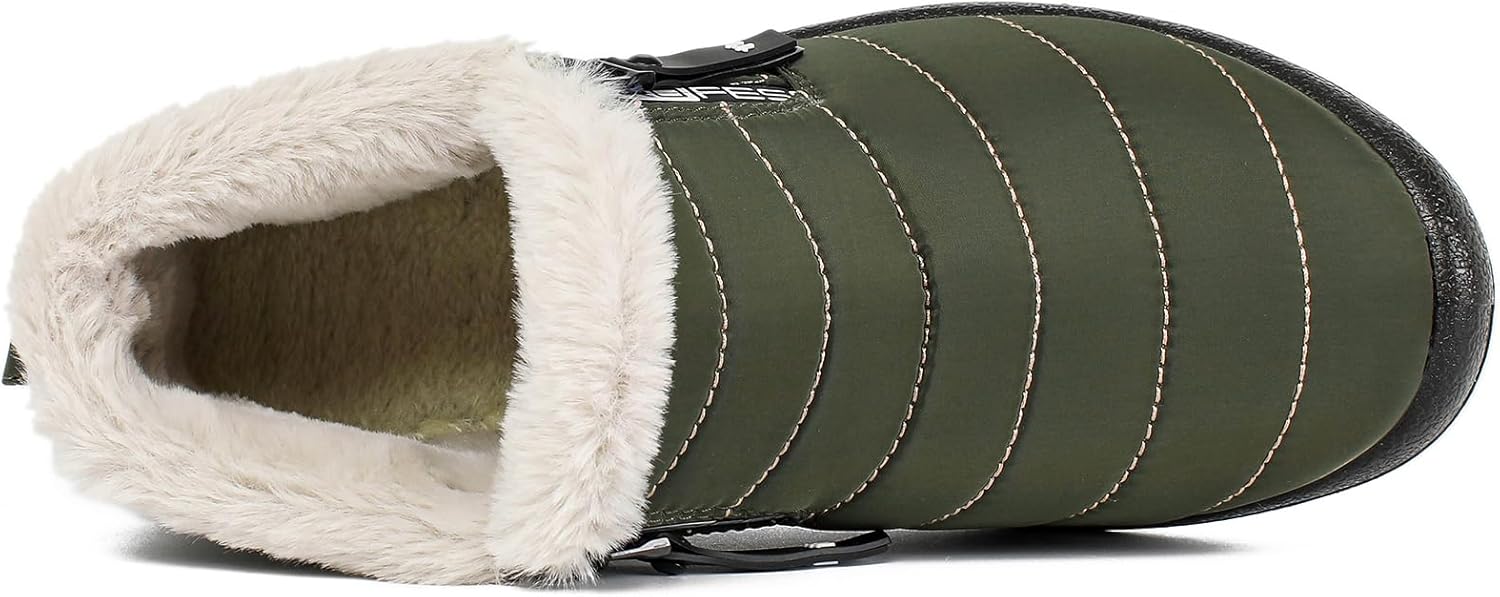 Hxlber Ankle Boots for Women,Warm Fur Lining Comfortable Lightweight Non Slip,Womens Winter Snow Boots for Women - Image 3