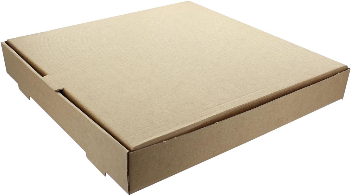 Deli Supplies 10 Pack of 12" x 12" Pizza Box Takeaway Plain Brown Box Deliciously Hot