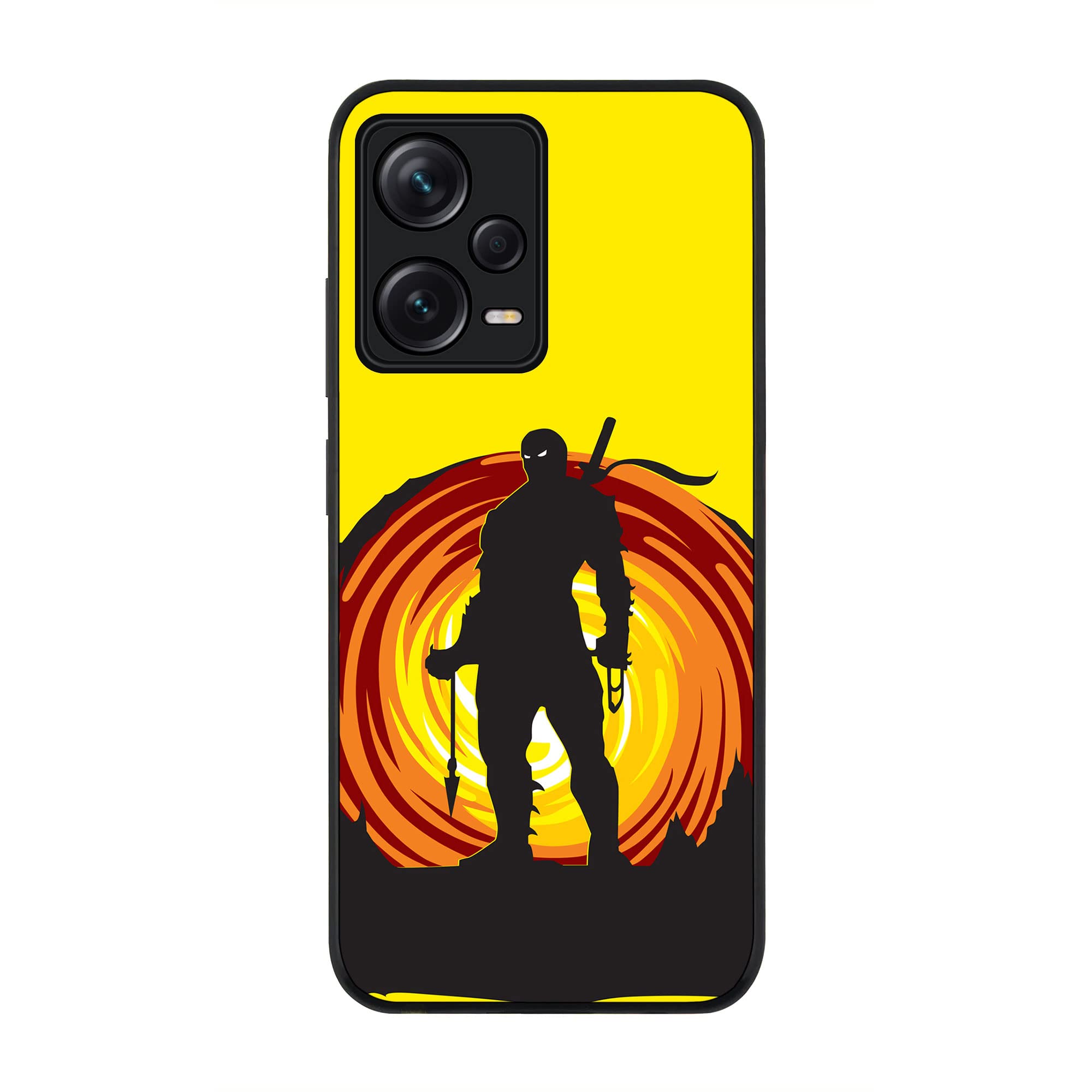 Stylizedd Cover for Redmi Note 12 Pro Plus 5G Case, Rugged Black Slim fit Soft Flexible Anti Drop TPU Gel Thin Protective Phone Cases - Ninja Typhoon