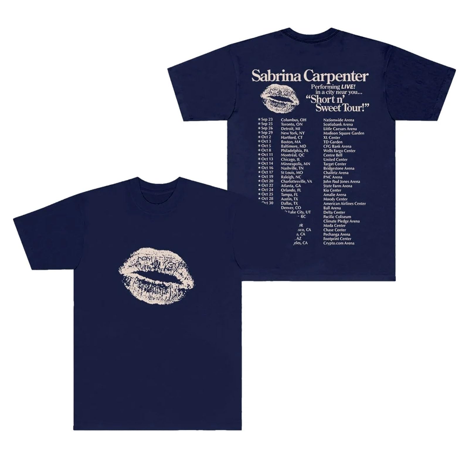 OUHZNUX Sabrina Carpenter Short N' Sweet Tour Merch T-shirt 2D