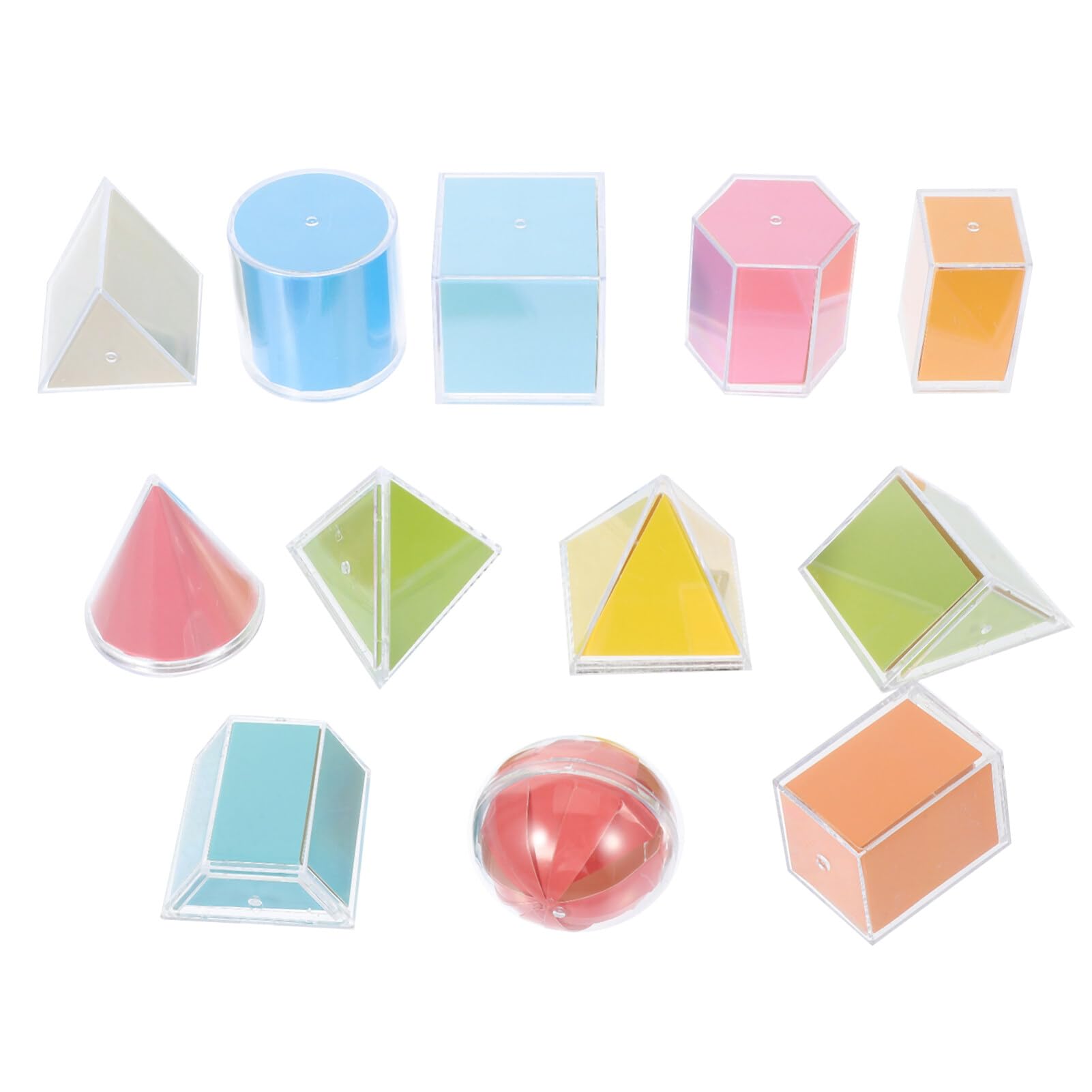 Kit Formes Géométriques 3D Pour L'enseignement - Solides Amovibles & Colorés - Apprentissage Ludique De La Géométrie à L'école - 8