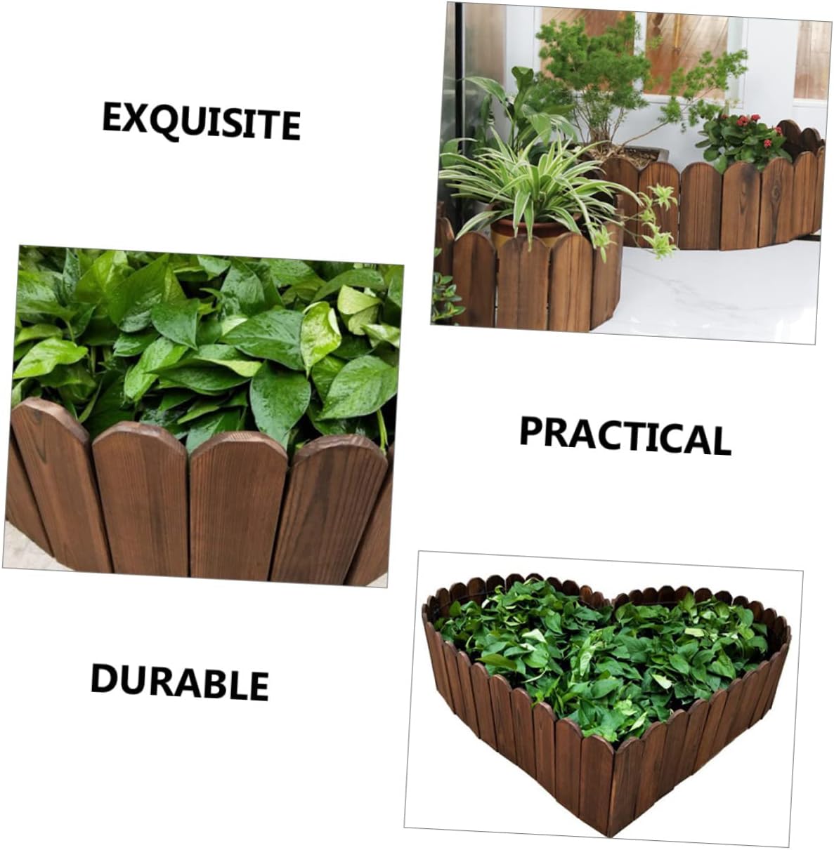 CANIGHT Fence Garden Wooden Garden Fence Border Landscape Edging for Outdoor Decorative Fence Panels