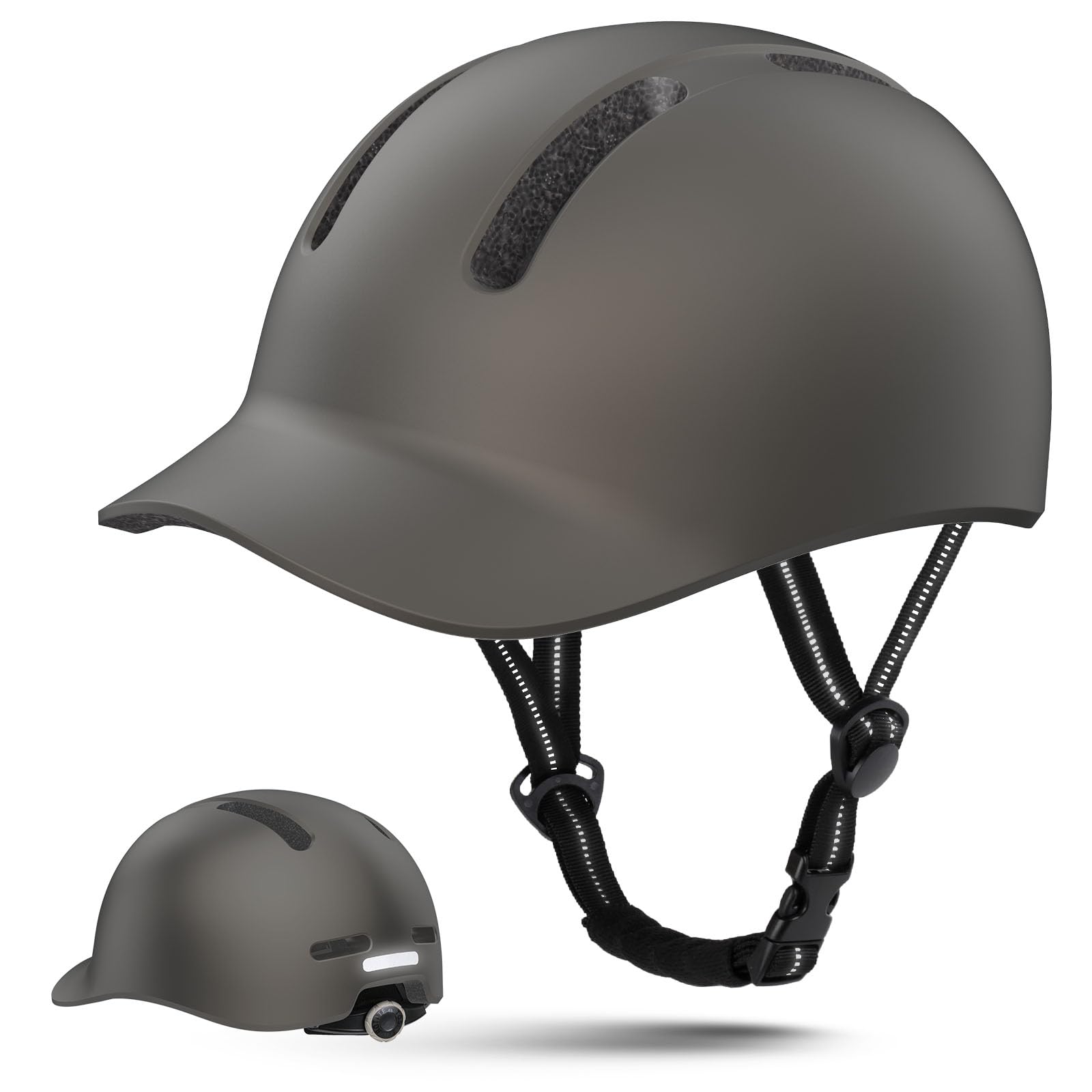 Shinmax Adult Bike Helmet for Adult & Men & Women - Lightweight Adjustable Baseball Cap Style Cycling Helmet With Visor for Urban Commuters & Road Biking