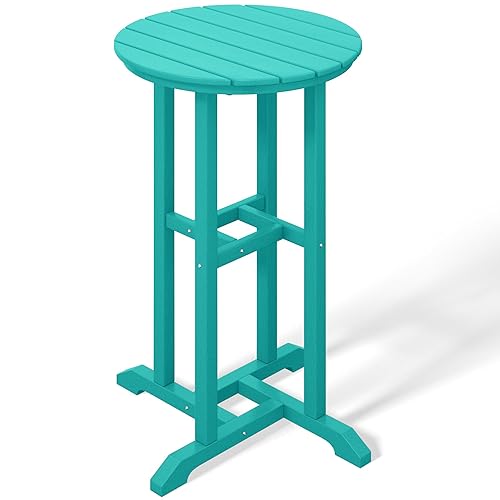 Costaelm Outdoor Bar Table, 37" Counter Height Round Patio Cocktail