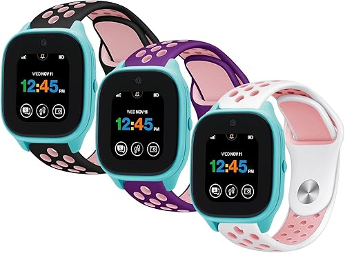 Paquete de 2 correas deportivas de silicona compatibles con Gizmo Watch 321, Gabb Watch 321, correa de reloj SyncUP para niños, correa de reloj