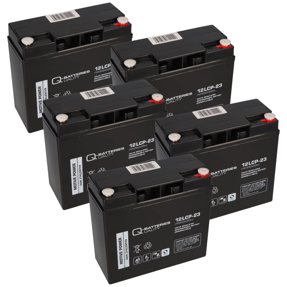 Zestaw akumulatorów z 5 bateriami Q 12 V 23 Ah do telefonów elektrycznych LuXXon
