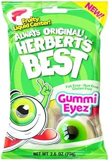 Herbert's Best Gummi Eyez | Gummy Eyes Gummy Candy with Fruity Liquid Center | Fun-Filled Flavors Fat Free Gluten Free Nut...