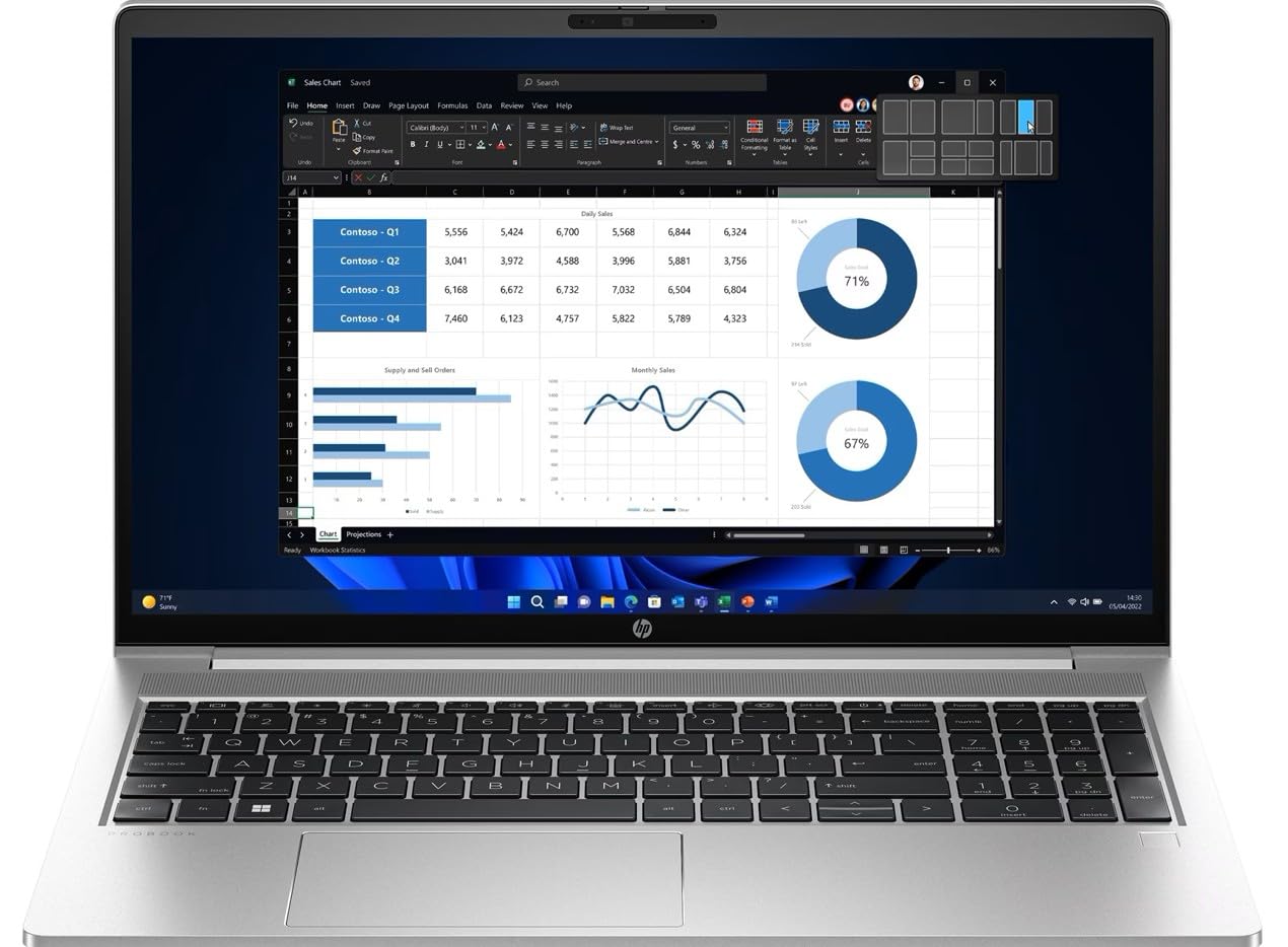 HP Probook 450 G10 Notebook portatile Silver, RAM 24GB, SSD 1TB, Display FullHD 15.6", Cpu Intel i5-1334U 10 Core da 4,6 GHz, fingerprint, Win11 Pro, Office Pro 2021