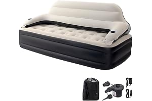 DIMAR GARDEN Twin Size Air Sofa Bed Mattress with Headboard and Pump...