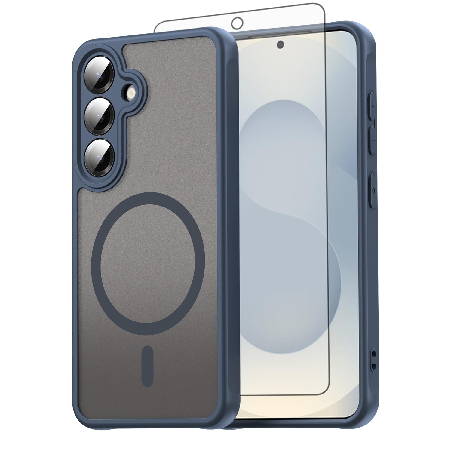 Coque Samsung Galaxy S25 MagSafe Asuwish bleu mat - 8