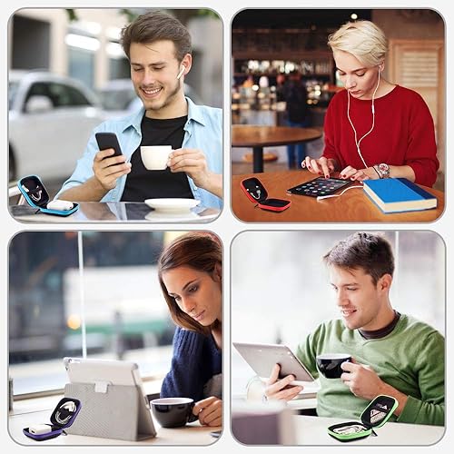 Miniatura 3 de SUNGUY - Funda de transporte para auriculares, bolsillo pequeño, funda de viaje con cremallera colorida para smartphones, auriculares Bluetooth,