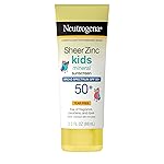 Neutrogena Sheer Zinc Oxide Kids Mineral Sunscreen Lotion, Broad Spectrum SPF 50+ with UVA/UVB Protection, Water-Resistant for 80 Minutes, Paraben-, Dye-, Fragrance- & Tear Free, 3 fl. oz