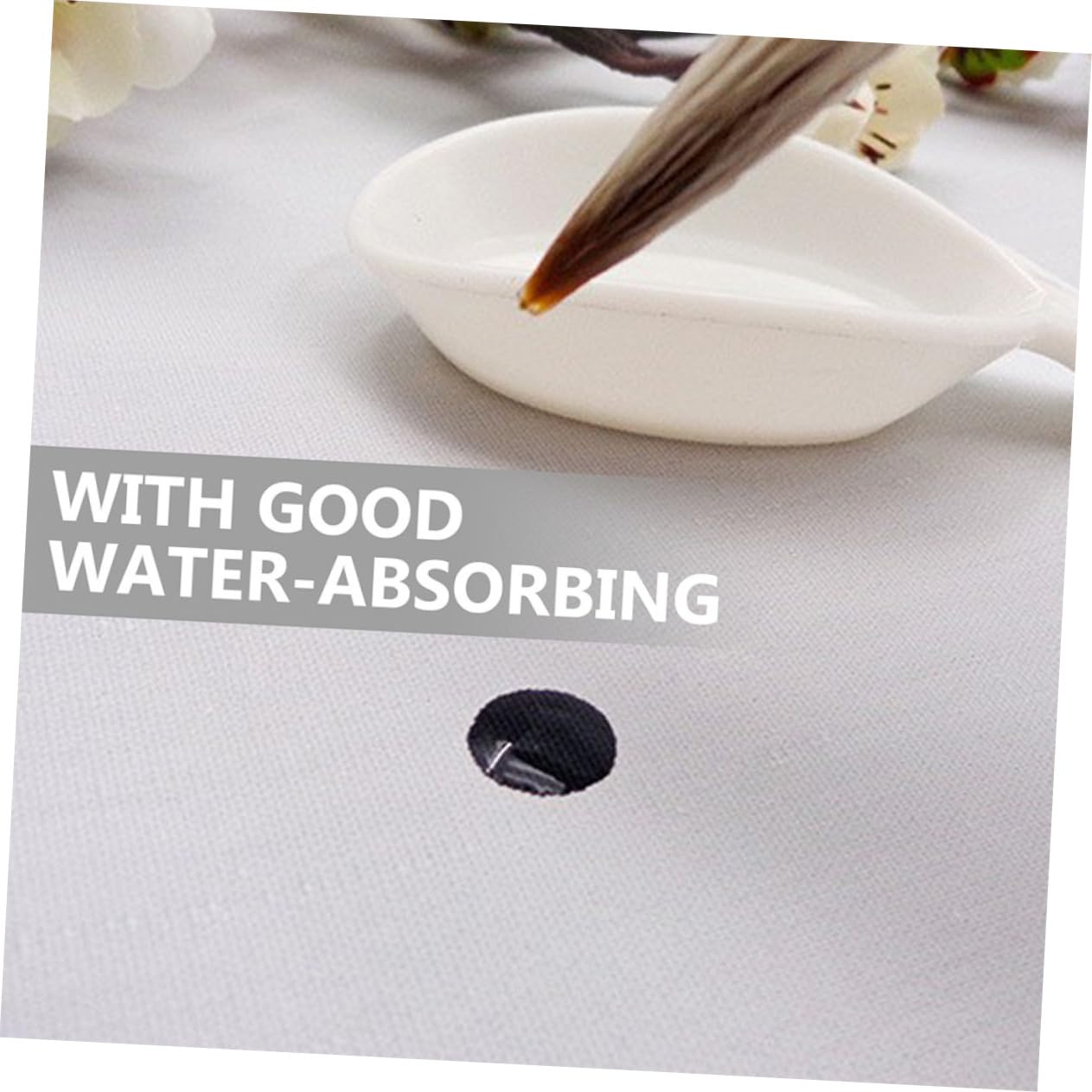 HEATSHAKING Chinesisches Kalligrafie Wasserschreibtuch aus Weißem Flanell und PP 2 Stück mit Leerem Rollen Design 2 Meter für Künstlerische Werke und Kalligrafieprojekte