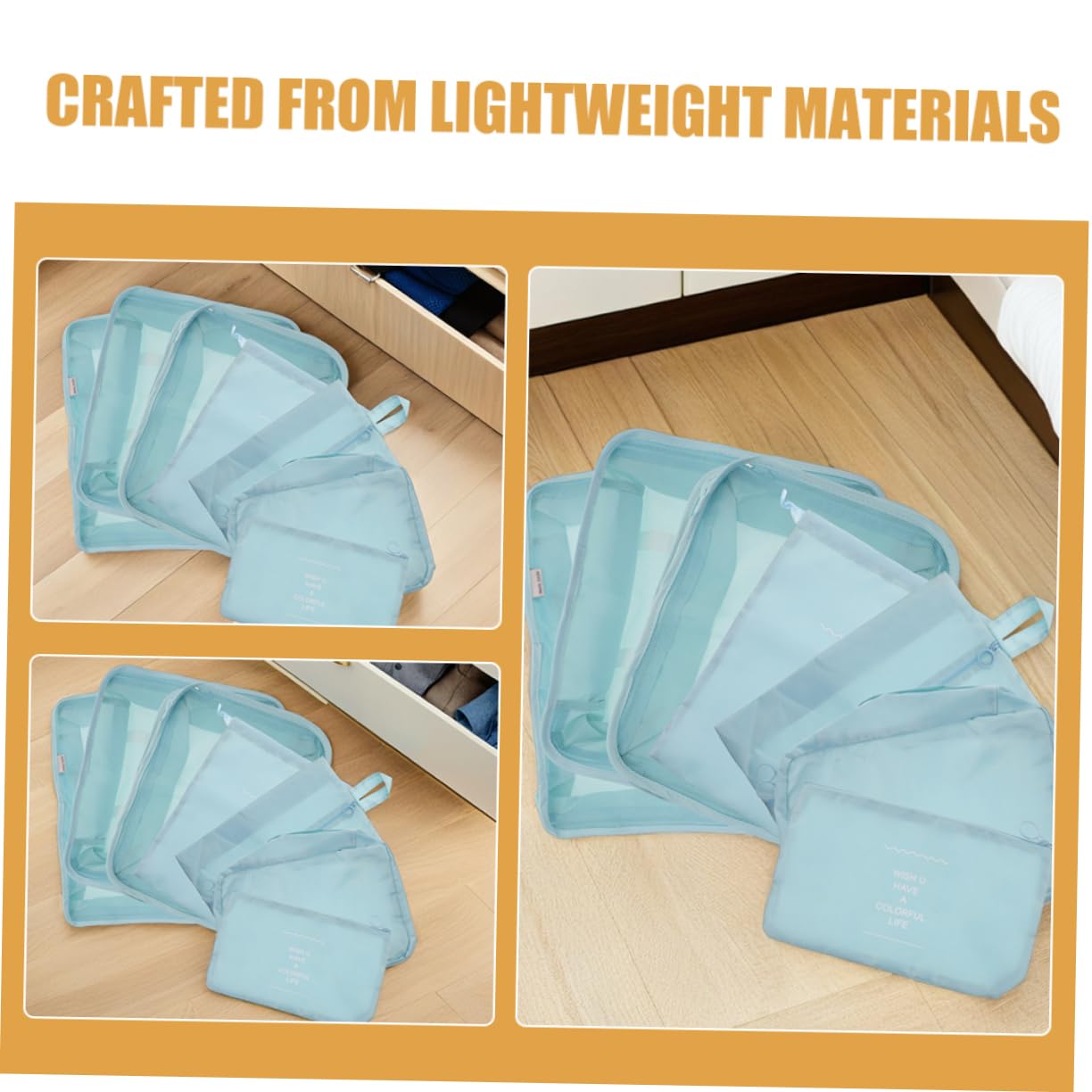 Didiseaon 14pezzi Cubi per Imballaggio Compressione Set Organizer per Valigia Borse da Viaggio Organizzatori Leggeri Salvaspazio per Vestiti Articoli da Toeletta Impermeabili Tracolle