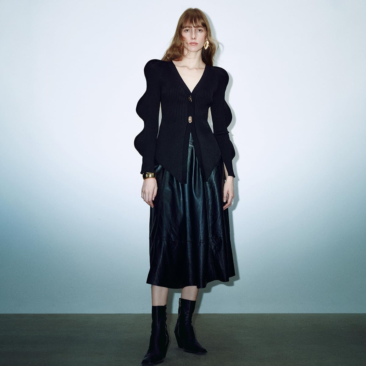 URBAN REVIVO Women's Knit Cardigan Sweaters Long Sleeve Button Down Open Front Casual Outwear Trendy 2025 - Image 3