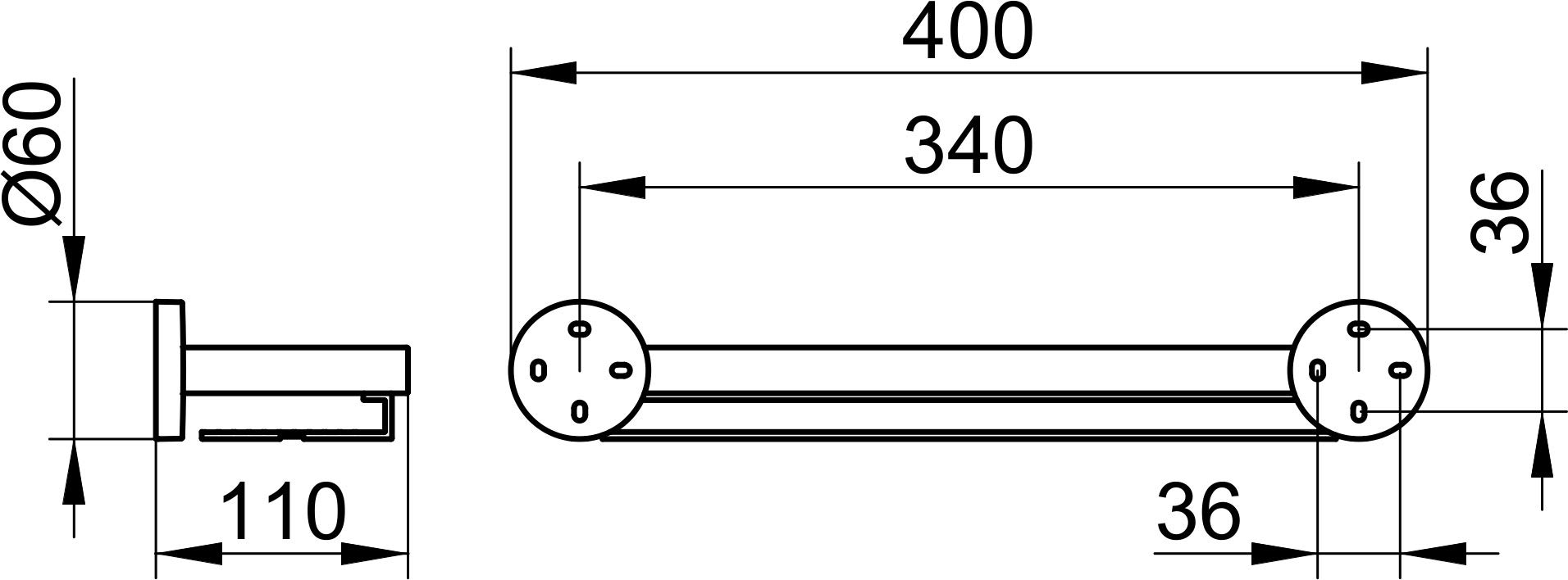 Keuco Edition 90 Duschablage 34 cm, Aluminium verchromt | Made in Germany, inkl. Schrauben und Dübel, Duschregal zum Bohren