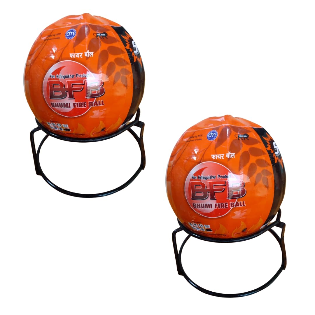BFB Fire Extinguisher Ball with Stand (150 mm Diameter) - Easy to Use, No Mess, Reliable Protection - for Home, Office, Kitchens, Cars, and Warehouse Approved by Govt of India | Pack of 2 pcs (B0CKTH3BFB) Amazon Price History, Amazon Price Tracker