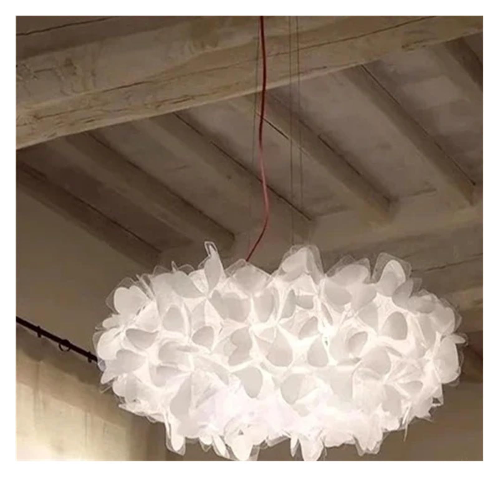 Lustre moderne pour salle à manger grand modèle blanc suspension LED salon design