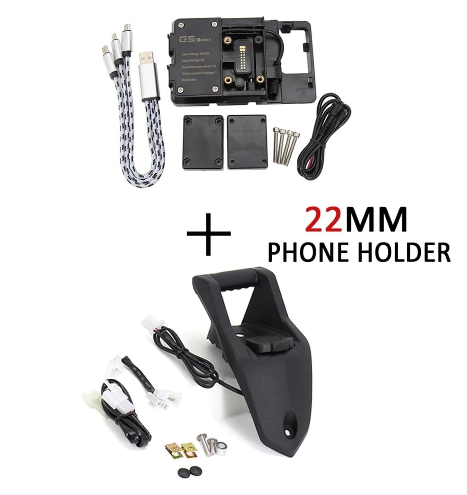 Uchwyt na telefon motocyklowy Do motocykla Y&amaha T-MAX 530 SX DX 2017-2019 Uchwyt do ładowania USB Akcesoria montażu telefonu motocyklowego nawigacyjny