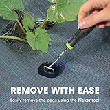 Green Haven Garden Pegs Buffer Bundle 100 Pack - Heavy Duty Garden Pegs for Weed Control Membrane Pegs, Weed Barrier Fabric, Netting & Landscaping, 15cm Metal Staples w/Large Buffer Surface - Image 6