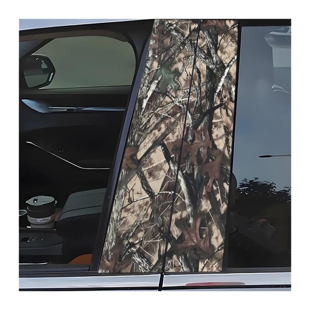 Bertdcx One Color Pattern Stickers Forest Camouflage Car Decals Center Post Bumper Vinyl Wrap Waterproof Auto Parts