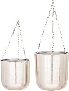 Deco 79 Metal Hanging Planter, Set of 2 9