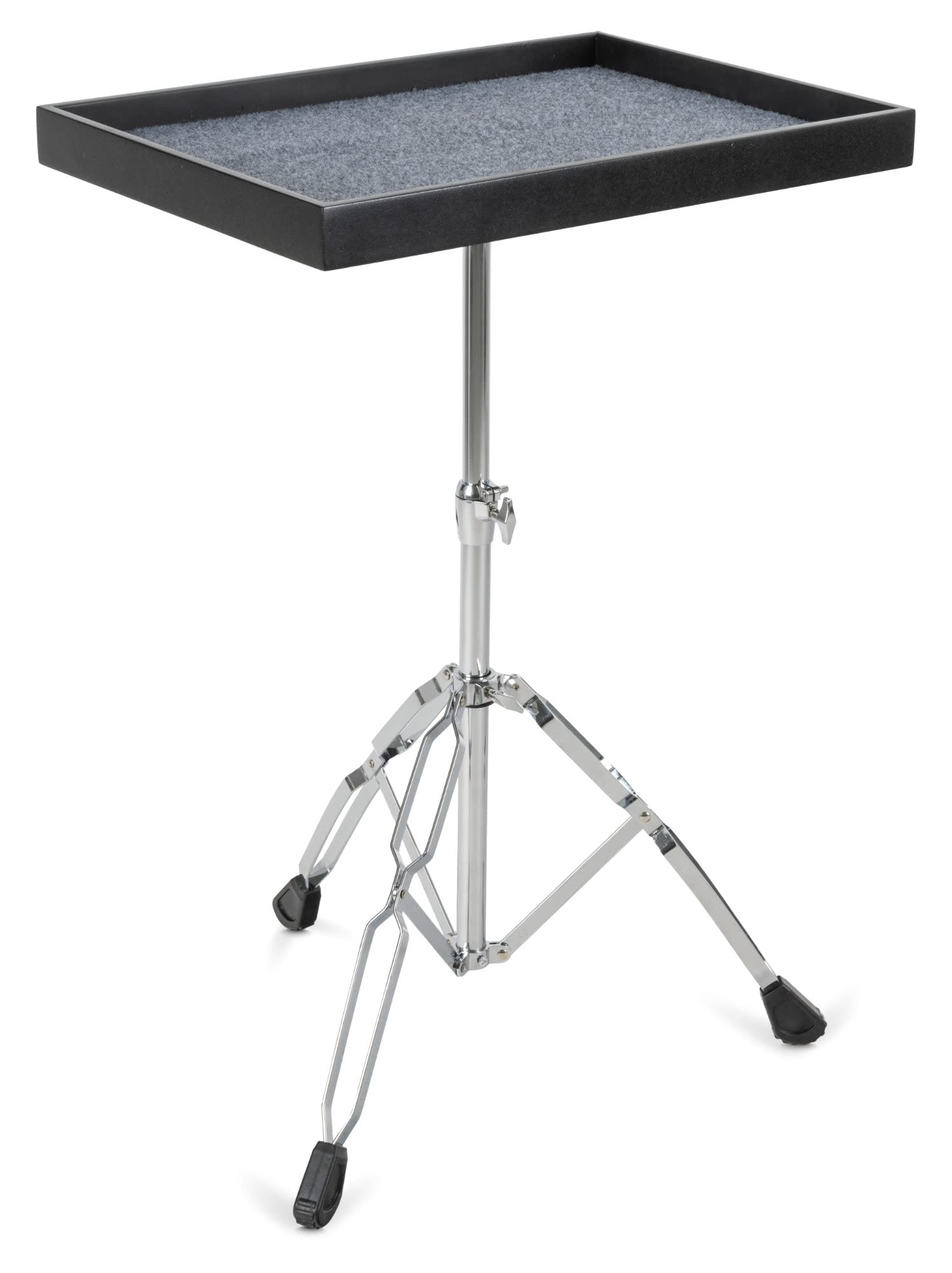 XDrum UPT1 Universal Percussion Table - Höhenverstellbarer Ablagetisch - Größe: 56 x 40 cm - Weicher Filzboden - Stabile Dreibein-Konstruktion - Ideal für Musiker, Mixer, Laptop uvm. - Schwarz