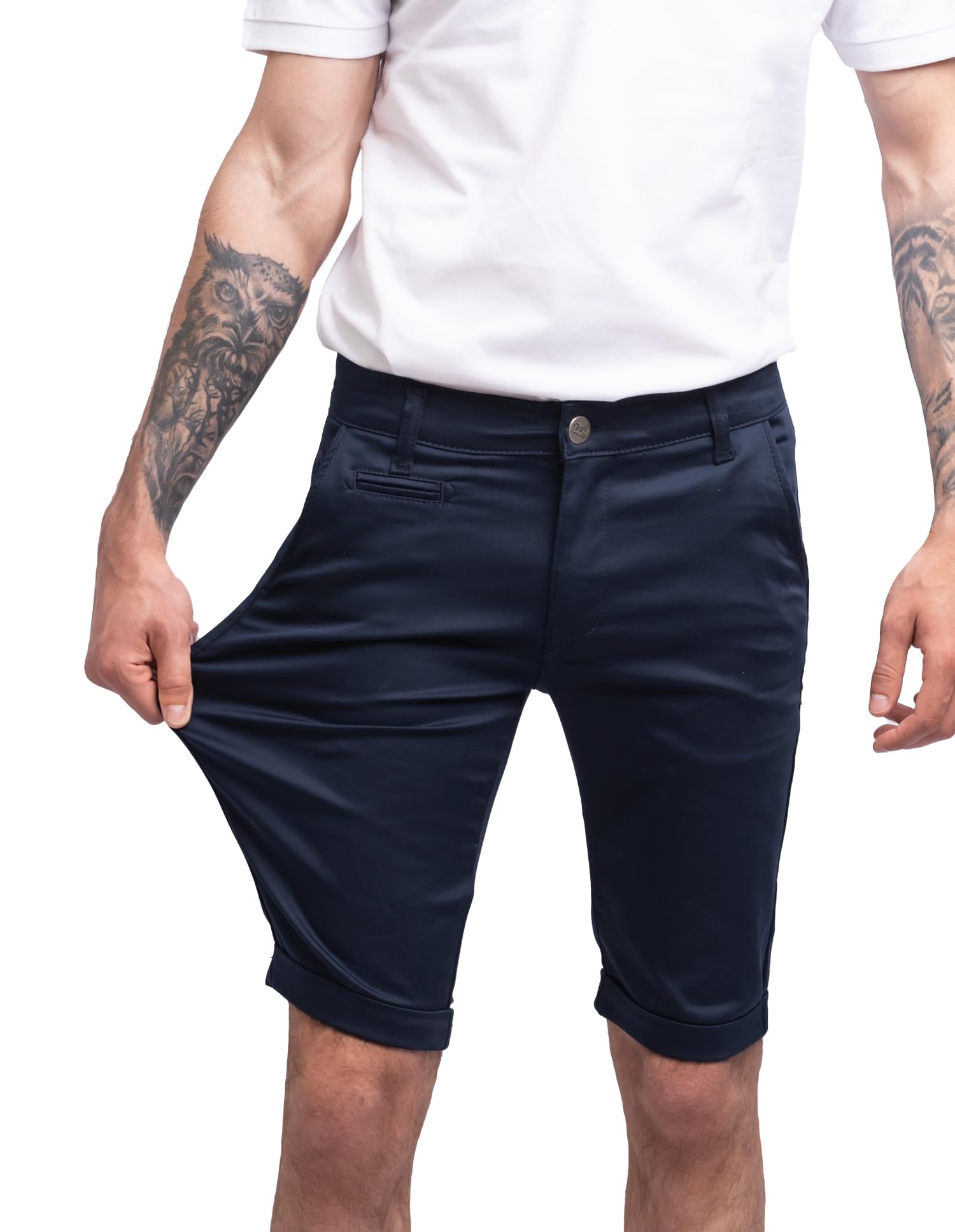 Bermuda short power stretch slim fit de coupe chino confortable - 7