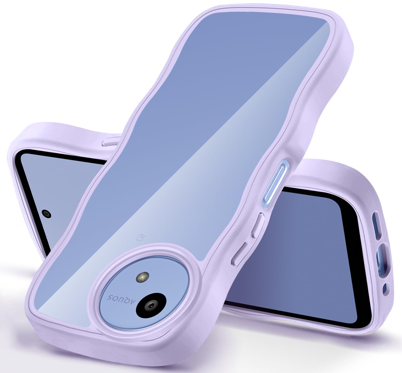 Amazon.co.jp: AQUOS Wish5 ケース クリア SH-52F 用 スマホケース 波