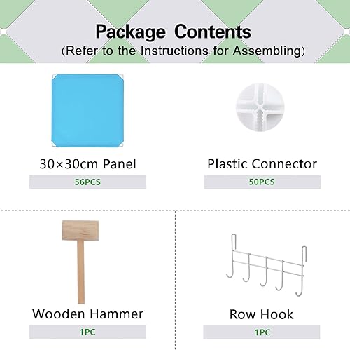 Miniatura 9 de C&AHOME Organizador de almacenamiento de cubos, estantes de 16 cubos, cubos de almacenamiento de plástico, organizador de armario de bricolaje,