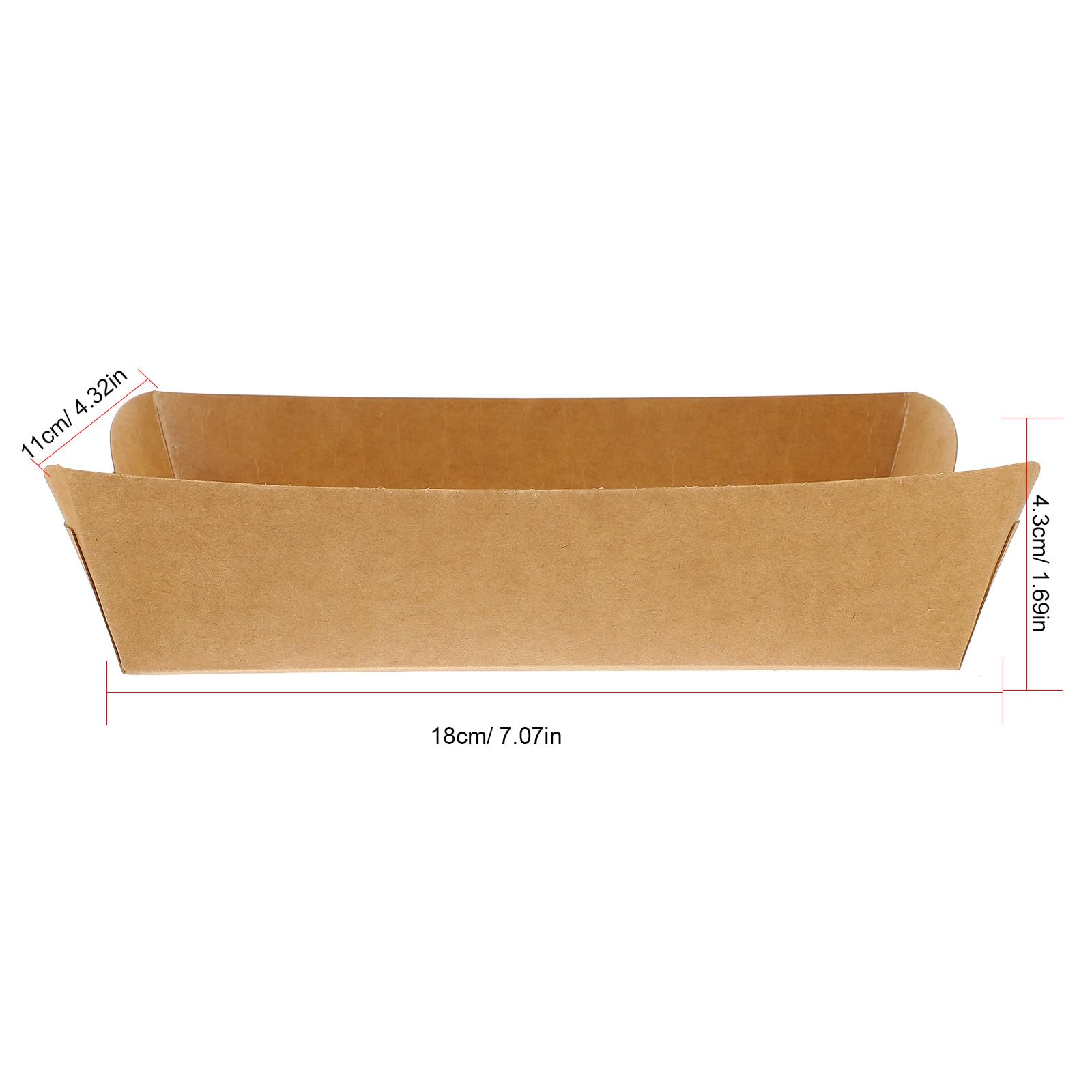 Tofficu Scatole in Carta Kraft 100 Pezzi per Alimenti Design Aperto e Portatile, Resistenti All'olio, per Patatine Fritte e Dolci in Cucina o Picnic