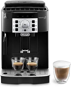 De'Longhi Magnifica S - Cafetera Superautomática con 15 Bares de Presión, Cafetera para Espresso y Cappuccino, 13 Programas Ajustables, Sistema de Auto-limpieza, ECAM 22.110.B, Negra