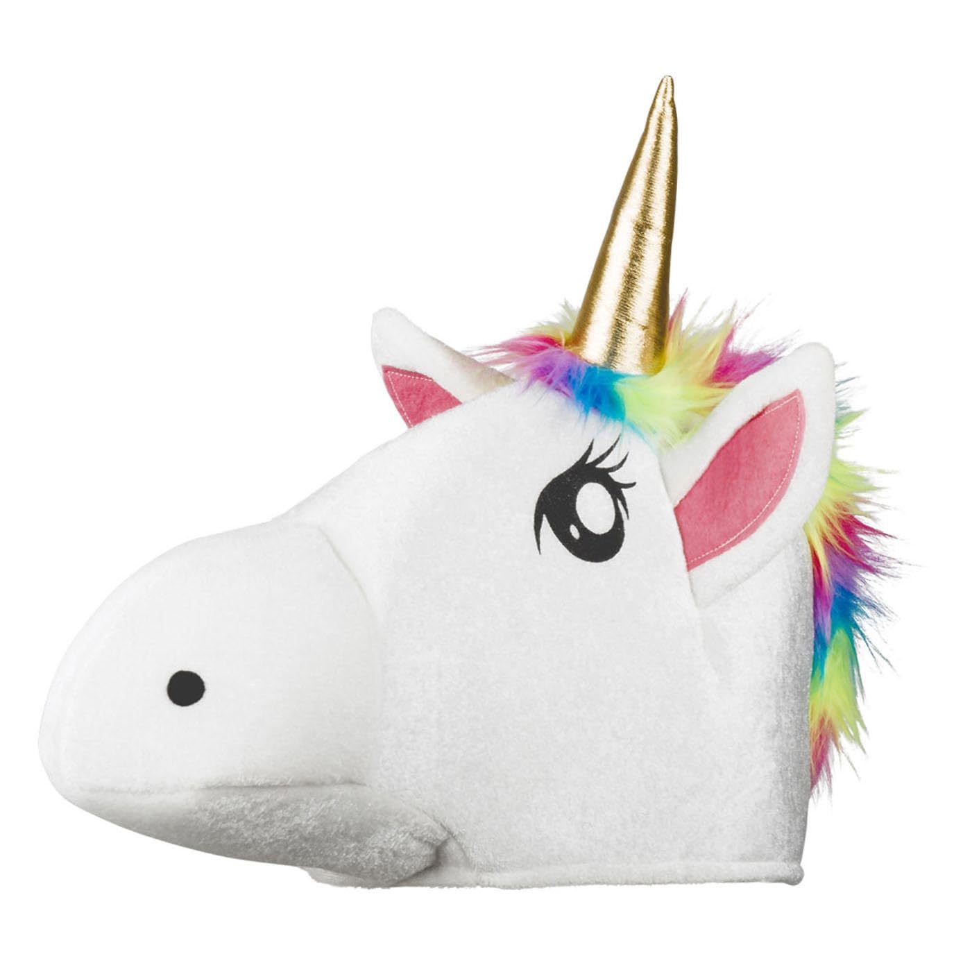Boland 99906 - Chapeau licorne, chapeau en peluche avec corne dorée, yeux et oreilles, déguisement, carnaval, fête à thème