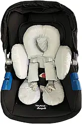 Redutor De Bebê Conforto Apoio Anatômico Almofada 100% Algodão (Cinza)
