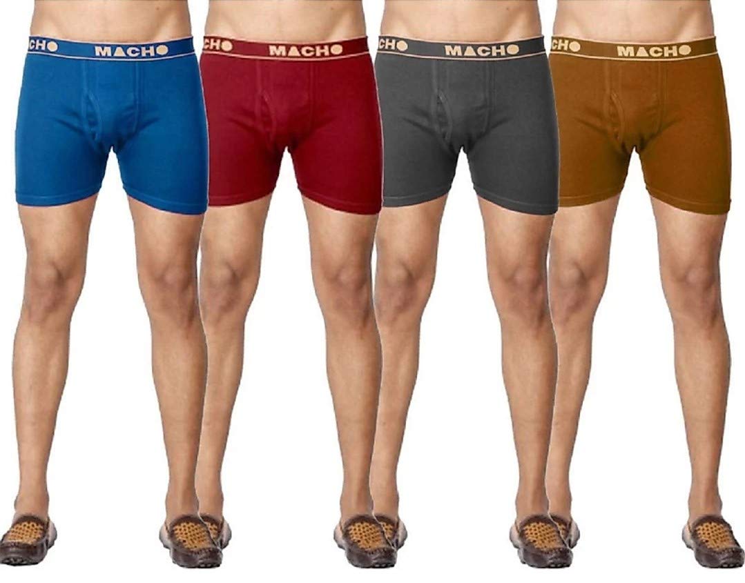 macho Men's Long Cotton Fine Trunk (Pack of-4, 95)-picture-53
