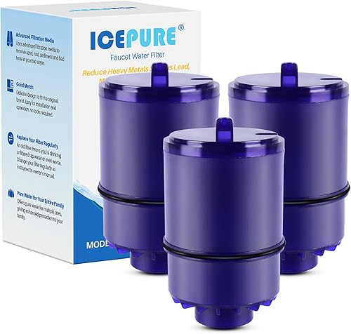 ICEPURE Filtro de grifo de reducción de metal pesado para Pur Plus RF9999, todos los sistemas de filtración de grifos PUR, elimina plomo, mercurio,
