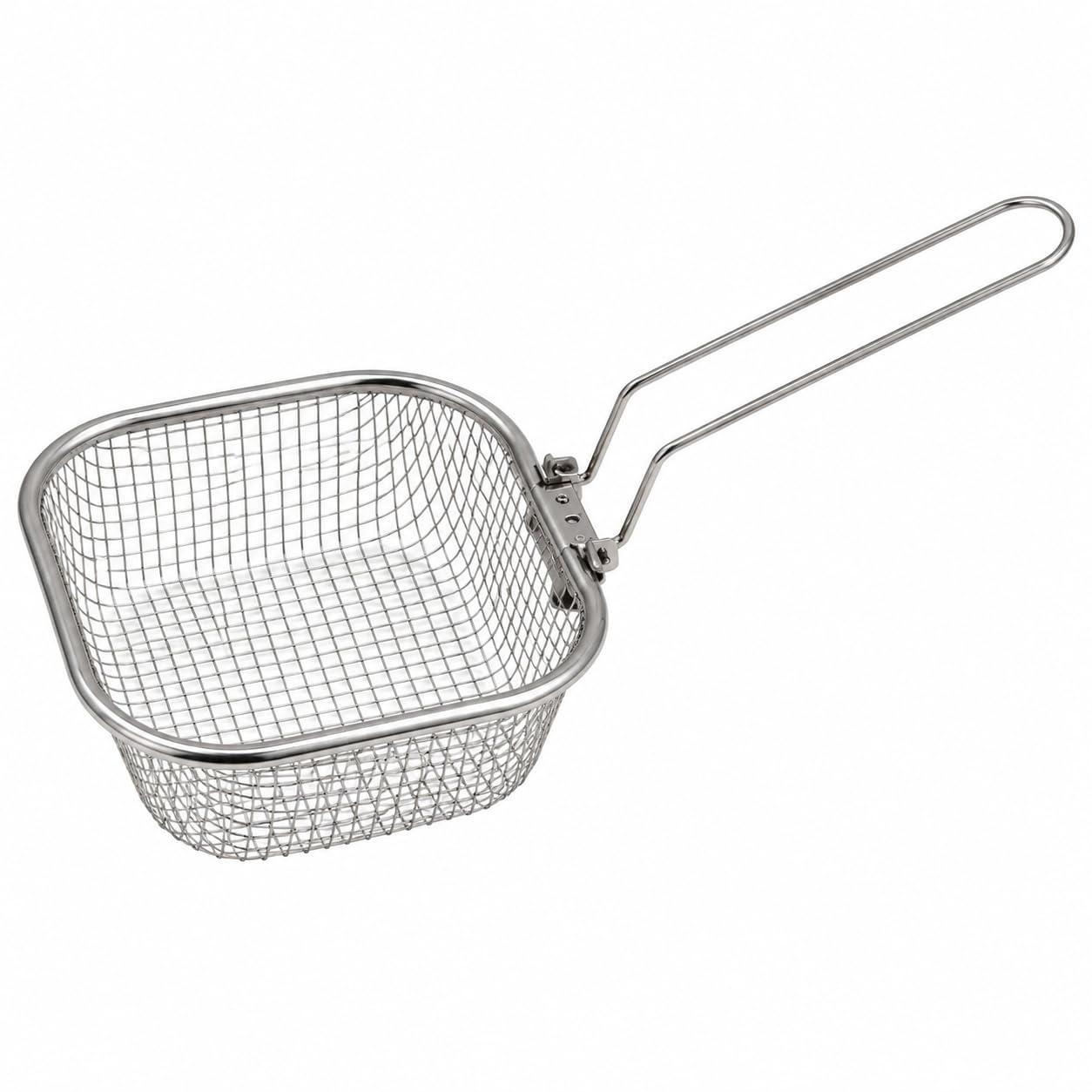 Stainless Steel Deep Fryer Basket with Long Handle | Fine Wire Mesh Frying Basket and Oil Strainer for French Fries, Chicken, Pakora, Nuggets and Snacks | Home Kitchen Frying Tool-image-23