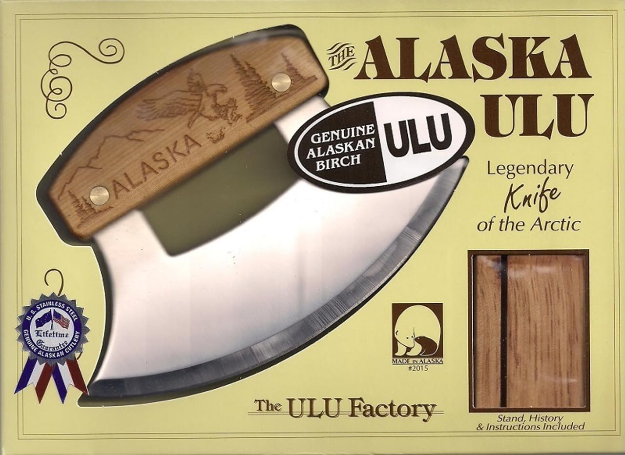 Inupiat Birke Alaska Besteck Ulu Messer Adler Flight Berge