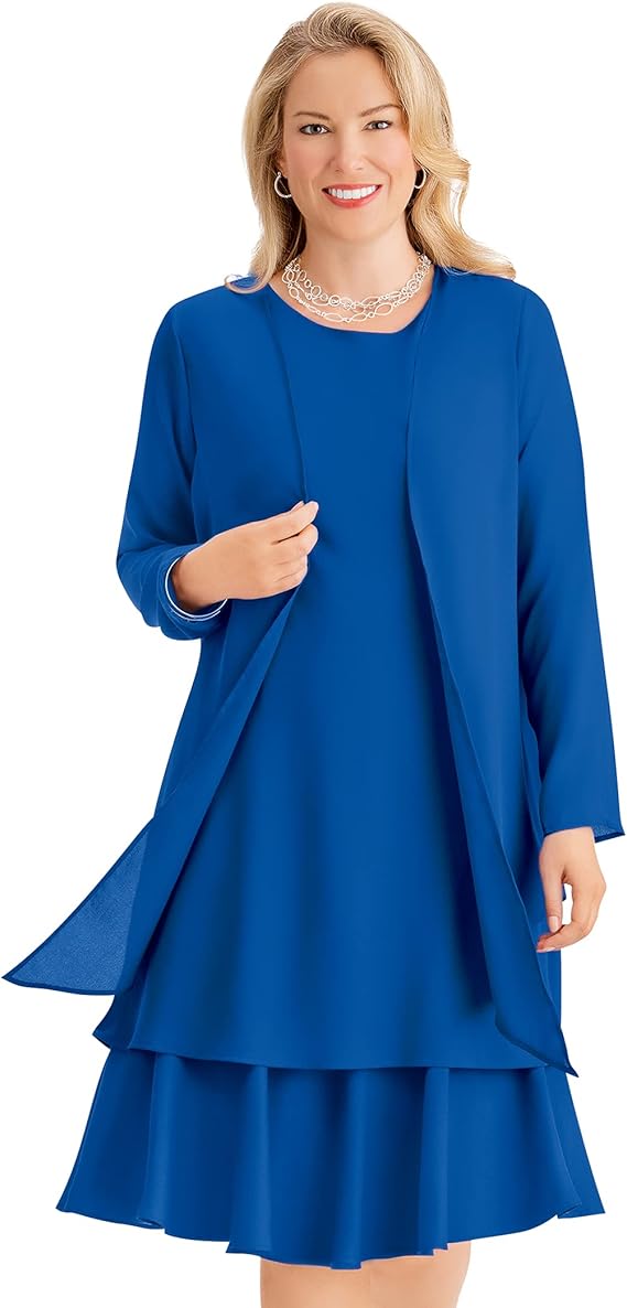 Collections Etc Women's Feminine 2-Piece Dress with Jacket