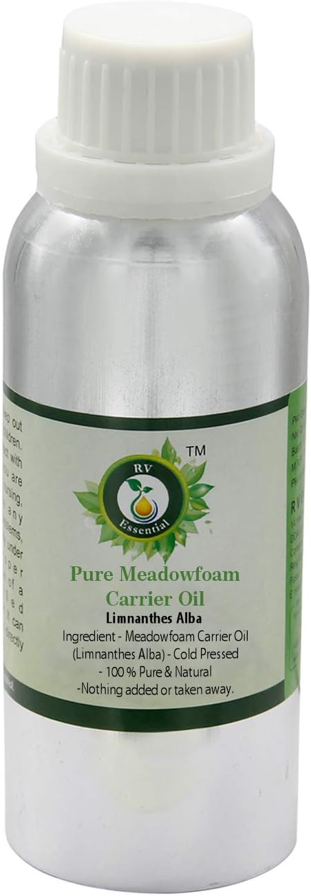 Meadowfoam Oil | Limnanthes Alba | Meadowfoam Seed Oil | Meadowfoam Carrier Oil | for Skin | for Hair | 100% Pure Natural | Cold Pressed Meadowfoam Oil | 15ml | 0.507oz by R V Essential