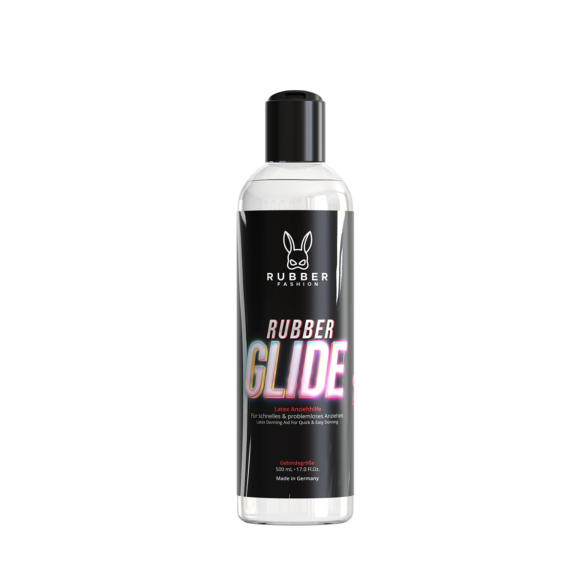 Rubberfashion RubberGlide Silikonöl, Latexpflege & Latex Anziehhilfe Öl, Silikonoel fuer Latexkleidung, Shine Glanz Silikon Öl für Latex Kleidung, Gummi & Fetisch Outfits, Silicon oil 500ml