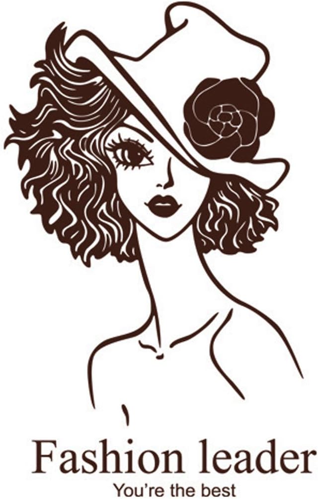 Dark Brown Home Room Decor DIY Fashion Lady Pattern Wall Sticker