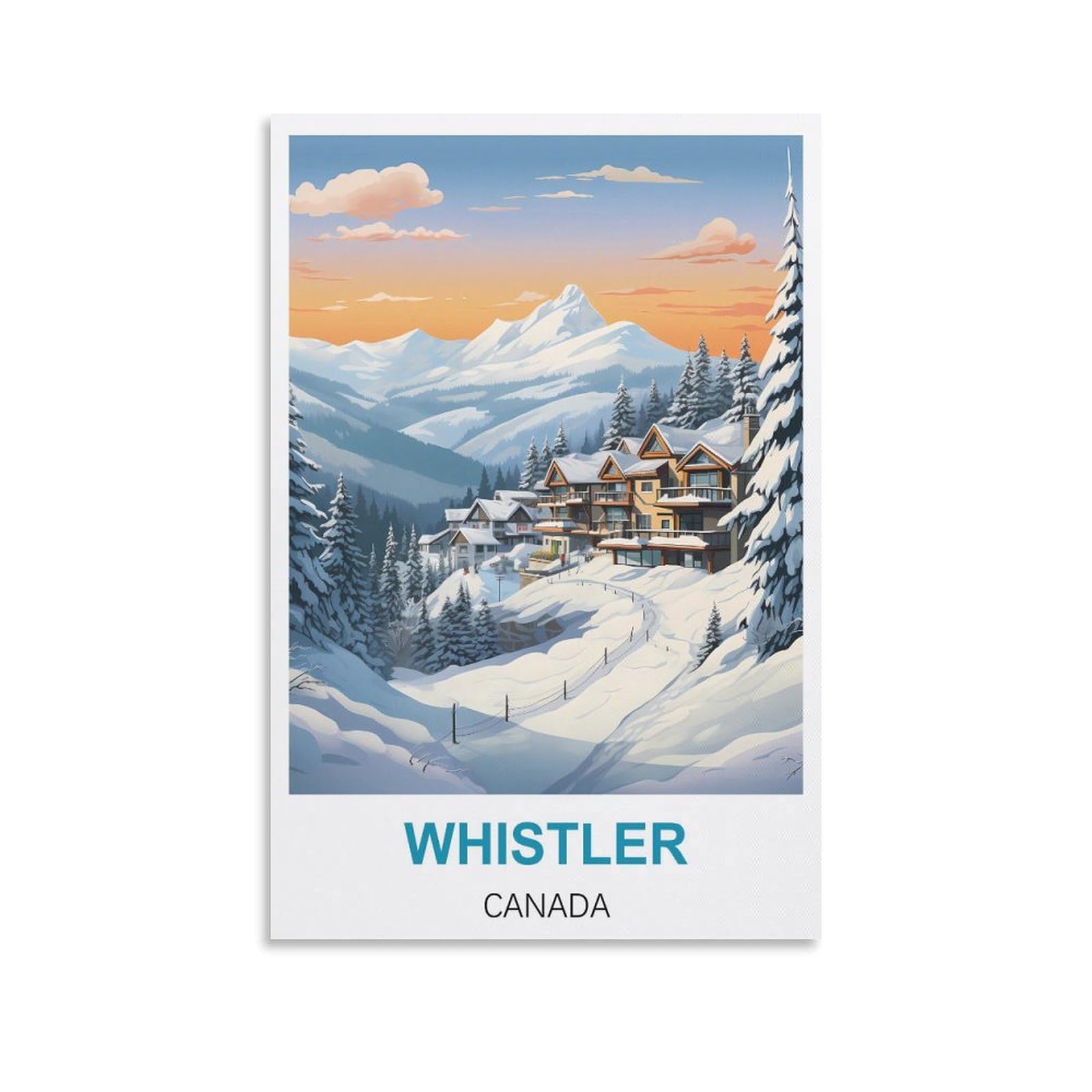 Retro Vintage Metal Tin Sign Whistler Canadas Vintage Retro Man Cave Bar Pub Shed Novelty Gift Tin Wall Décor Metal Sign 30x30cm