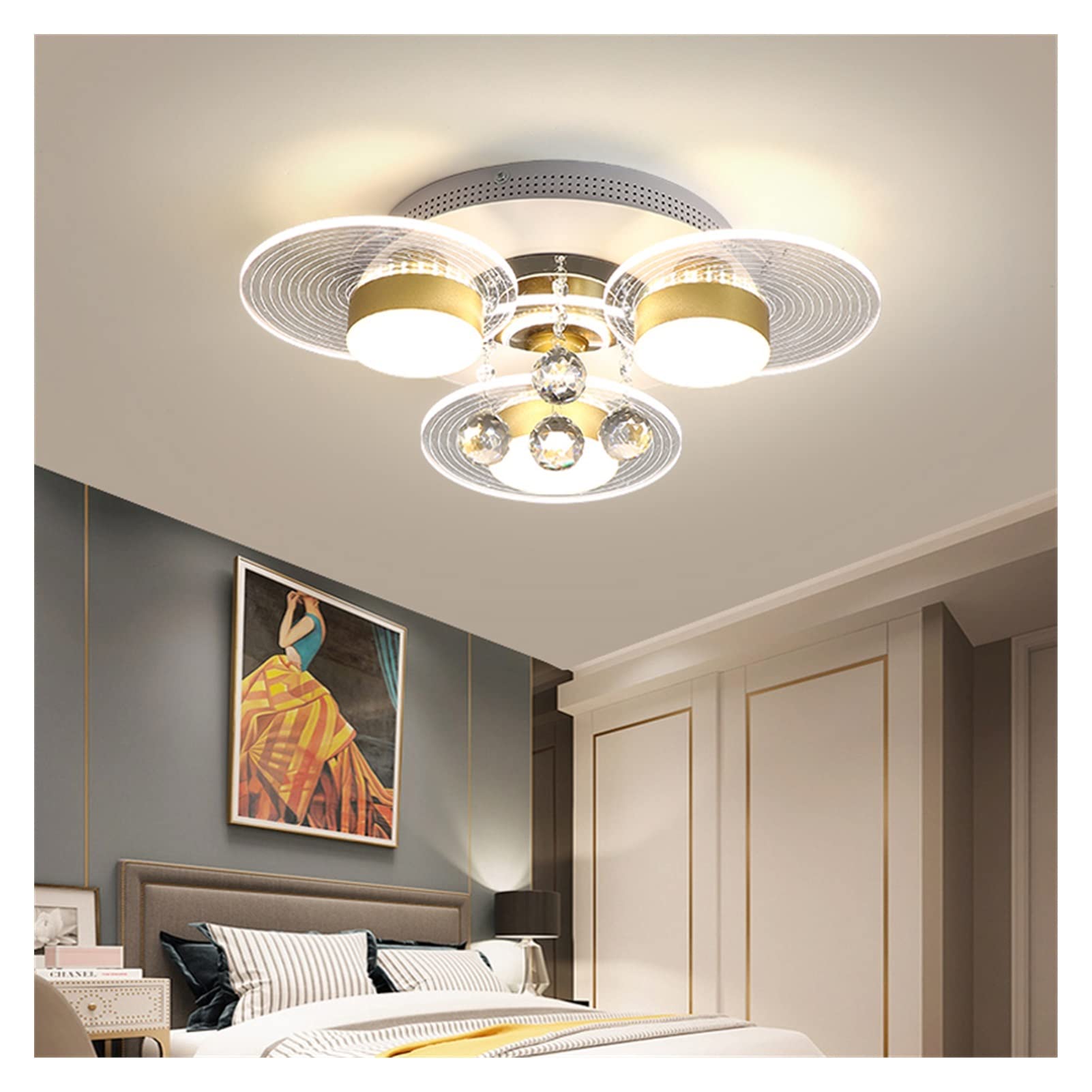 Lustre de Plafond en Cristal Rond pour illuminer vos dîners en famille avec élégance