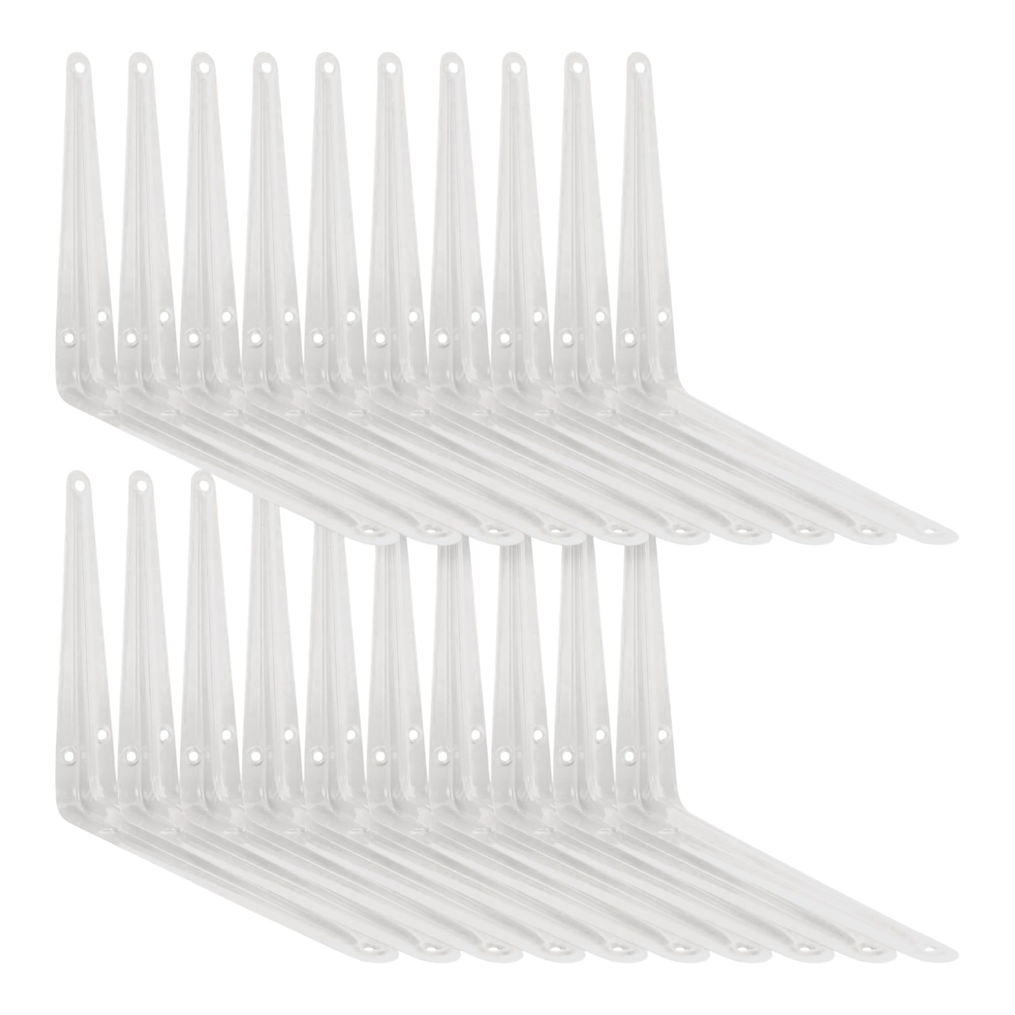 Bulk Hardware BH05652 Staffe Porta-Mensole in Stile Londinese, Bianco, Set di 20 Pezzi