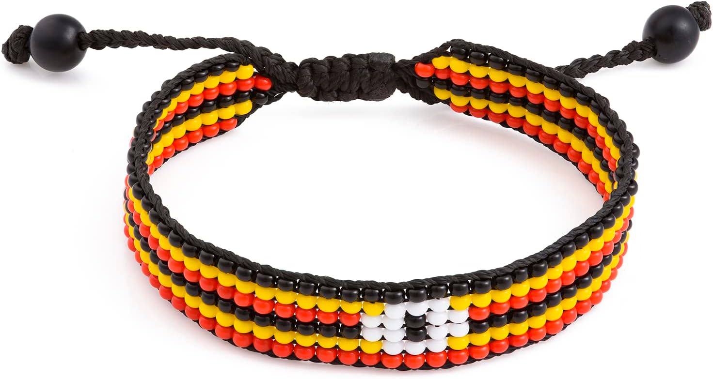 Flag Bracelet - Adjustable, Handmade | Beaded and Boho Bracelet